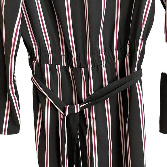 Who What Wear Striped Navy and Red Jumpsuit - Picture 5 of 7